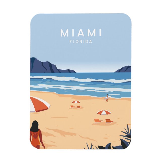 Miami Beach Florida Magnet (Vertical)