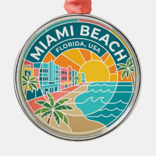 Miami Beach Florida Metal Tree Decoration
