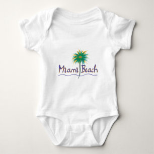 Miami Beach, Florida Palm Baby Bodysuit