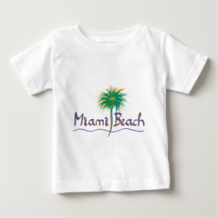 Miami Beach, Florida Palm Baby T-Shirt