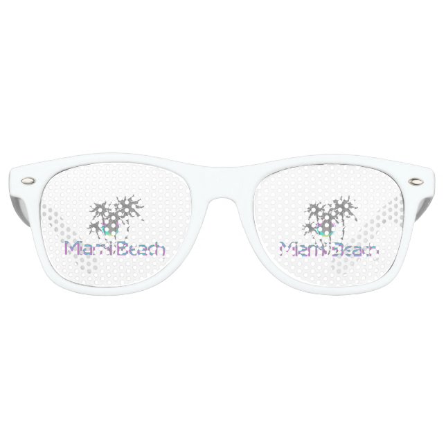 Miami Beach, Florida Palms CoolCool Graphic Retro Sunglasses (Front)