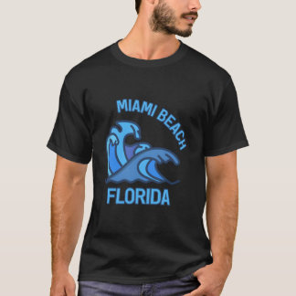 Miami Beach Florida Pocket Wave T-Shirt