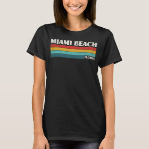 Miami Beach Florida Retro Love 70s Vintage Graphic T-Shirt