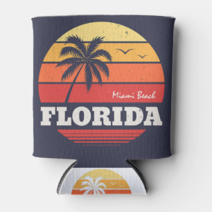 miami beach florida shirt can cooler