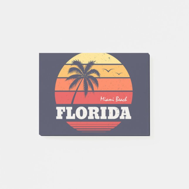 miami beach florida shirt post-it notes (Front)