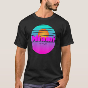 Miami Beach Florida souvenirs Retro 80s Design T-Shirt