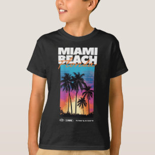 Miami Beach Florida Summer Palm Vacation Usa T-Shirt