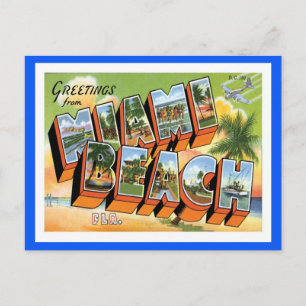 Miami Beach Florida Travel US City Postcard