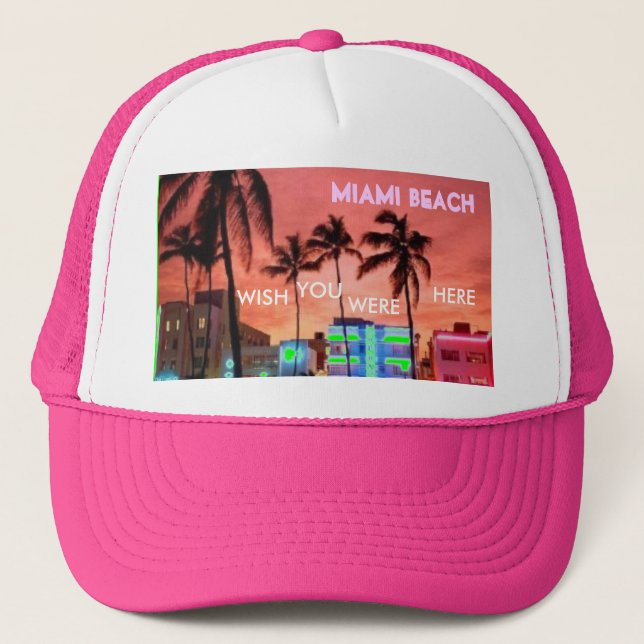 Miami Beach, Florida Trucker Hat (Front)