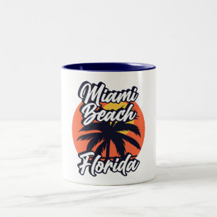 Miami Beach,Florida Two-Tone Coffee Mug