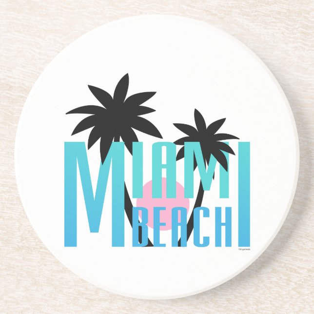 Miami-Beach-Florida-Typography Coaster (Front)