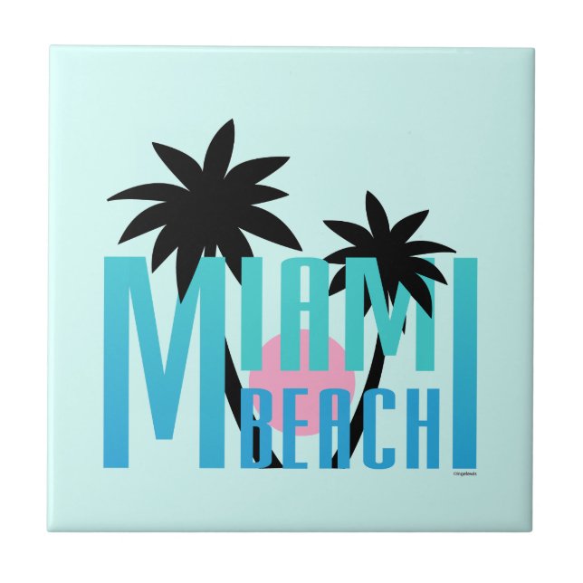 Miami-Beach-Florida-Typography Tile (Front)