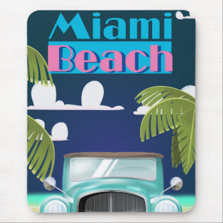 Miami Beach, Florida USA vintage travel poster Mouse Mat