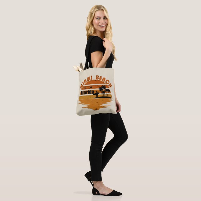 Miami Beach Florida vintage sunset Tote Bag (On Model)