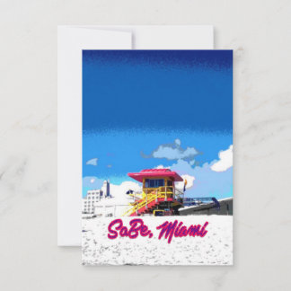 Miami Beach Life guard hut poster