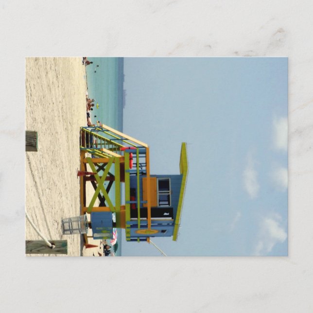 Miami Beach Lifeguard Shack Postcard (Front)
