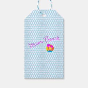 Miami-Beach-logo-sun-palms-pink Gift Tags