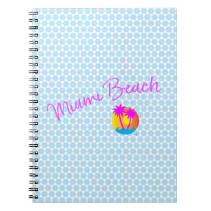Miami-Beach-logo-sun-palms-pink Notebook