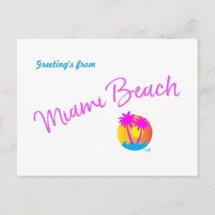 Miami-Beach-logo-sun-palms-pink Postcard