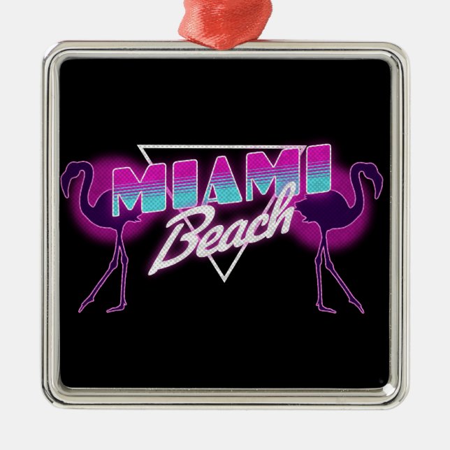 Miami beach metal tree decoration (Front)