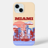 Miami Beach, Miami Travel Art, Retro
