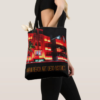 Miami Beach Ocean Drive at Night Tote Bag