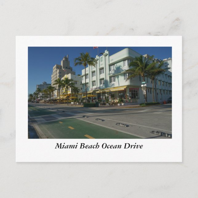 Miami Beach Ocean Drive Postcard (Front)