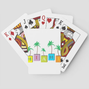 Miami Beach Palms Playing Cards