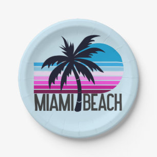 Miami Beach Paper Plate