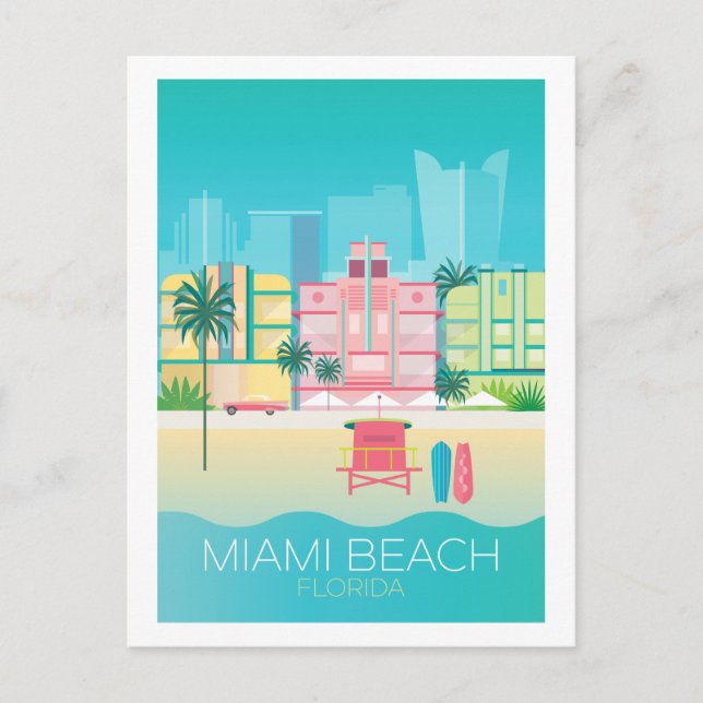 Miami Beach Postcard (Front)
