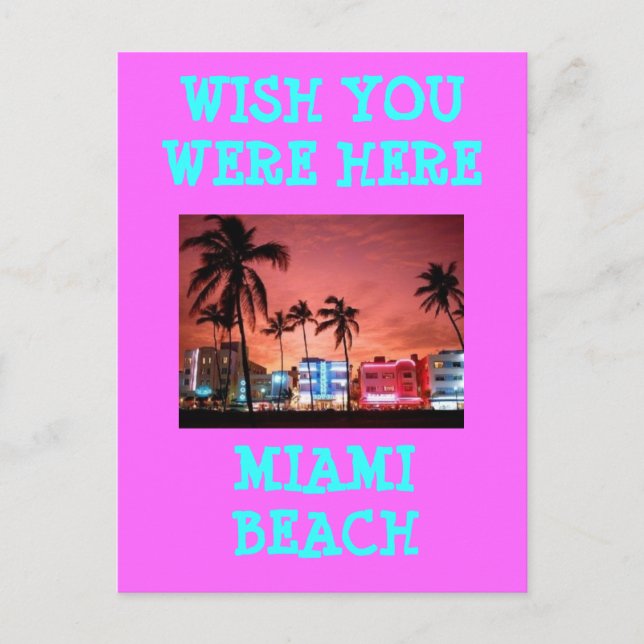 MIAMI BEACH POSTCARD (Front)