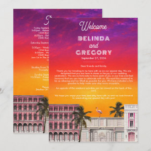 Miami Beach Rainbow Row Wedding Itinerary Programme