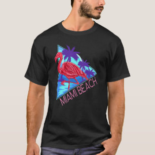 Miami Beach Retro 80s Beach Vintage Vacation Flami T-Shirt