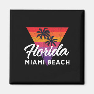 Miami Beach Retro Miami Vintage Triangle 70s 80s T Magnet