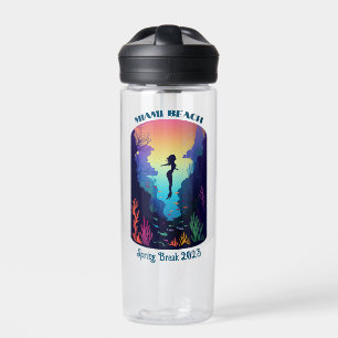 Miami Beach Spring Break 2023 Mermaid Reef Water Bottle