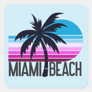 Miami Beach   Square Sticker