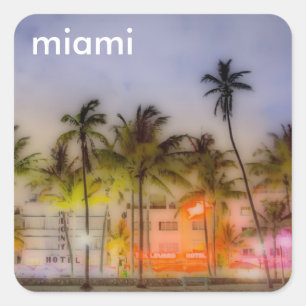 miami BEACH Square Sticker