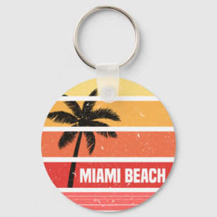 Miami beach T-Shirt Key Ring