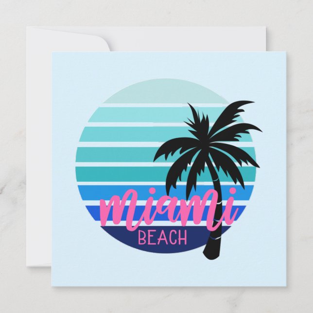 Miami Beach  Thank You Card (Front)