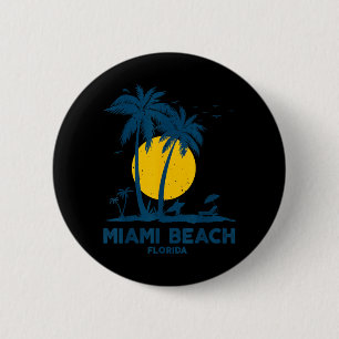 Miami Beach Travel Vacation Florida 6 Cm Round Badge