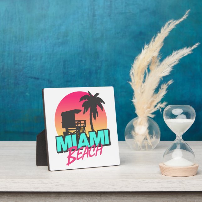 Miami Beach Travel Vintage  Plaque (Insitu)