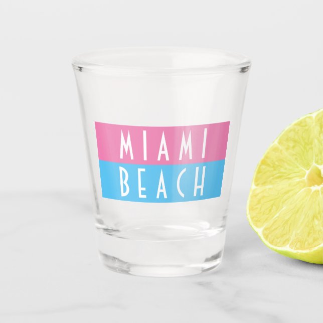 Miami Beach Vice Shot Glass (Front)