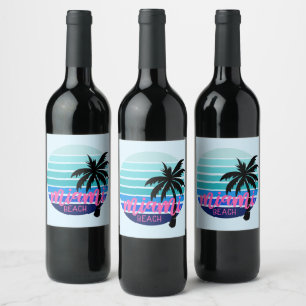 Miami Beach  Wine Label