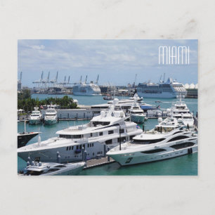 Miami Big Yachts Postcard