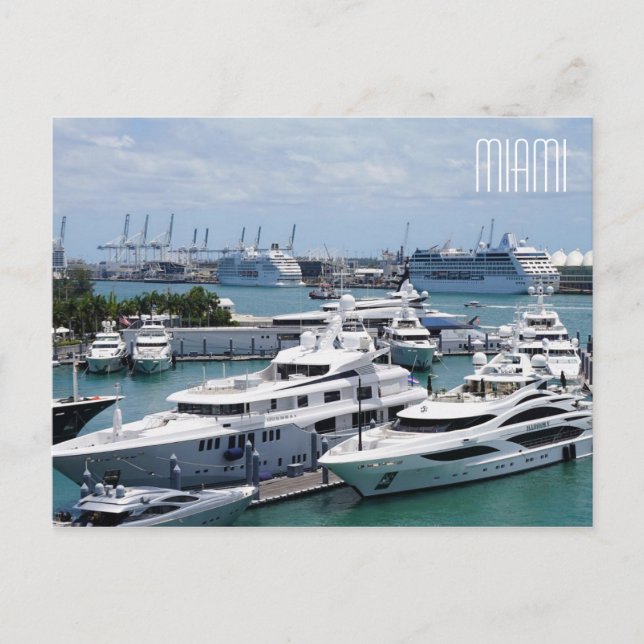 Miami Big Yachts Postcard (Front)