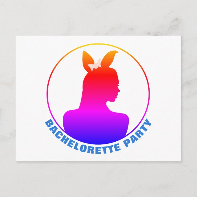 Miami Bunny Girl Bachelorette Party Invitation (Front)