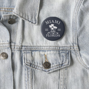 Miami City 6 Cm Round Badge