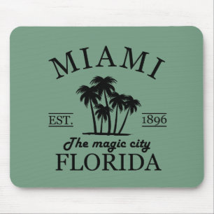 Miami City beach of Florida Mouse Mat