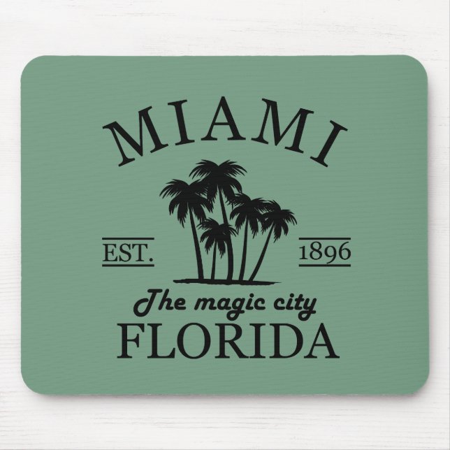 Miami City beach of Florida Mouse Mat (Front)