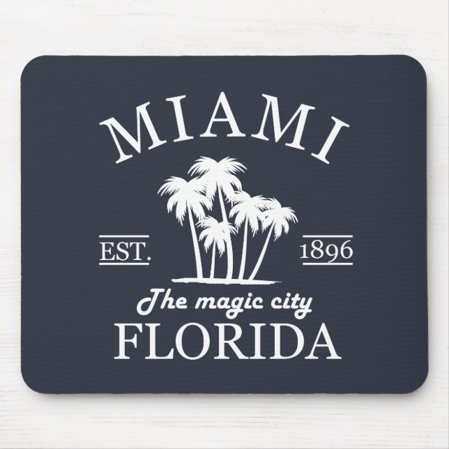 Miami City beach of Florida Mouse Mat (Front)